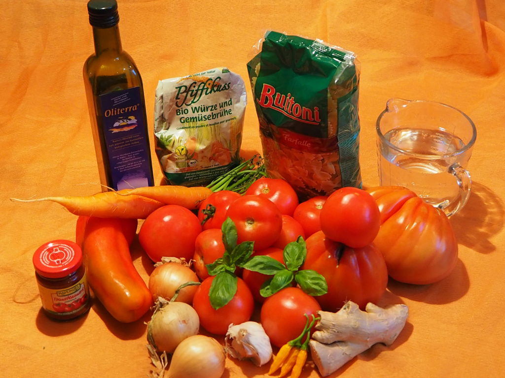 Vegisto's vegane Tomatensuppe: Zutaten
