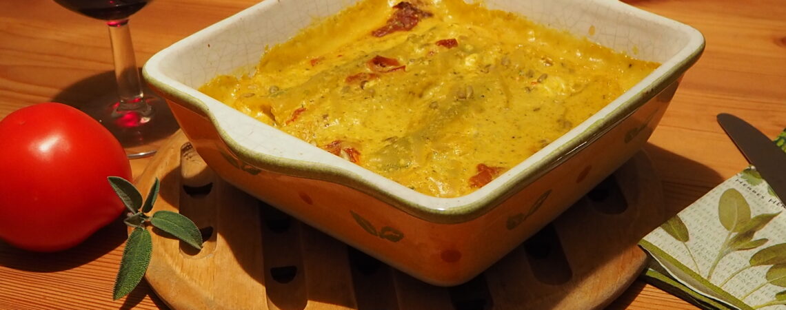 Vegisto's vegane Cannelloni mit Spinat